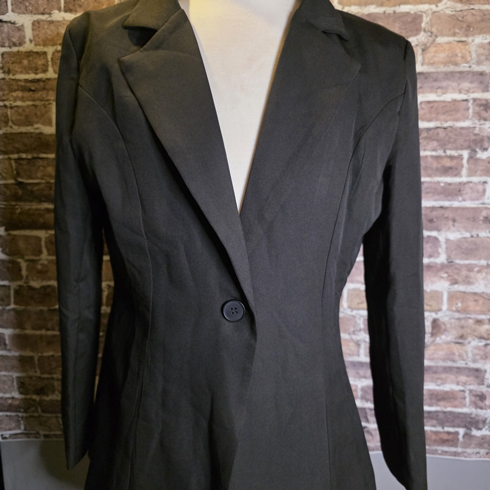 Women's Black Blazer Plus Size Business Casual